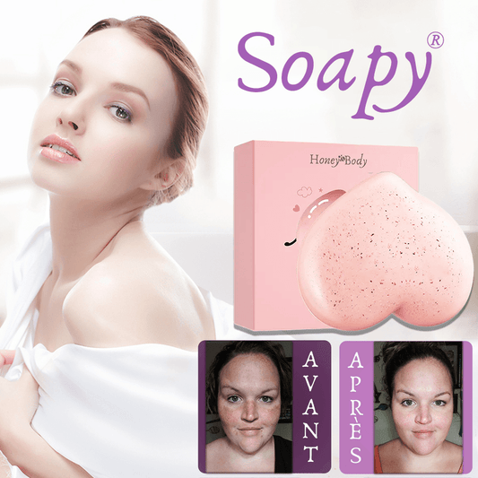 Savon antitache Soapy® : Éliminez les taches noires & impuretés de votre corps